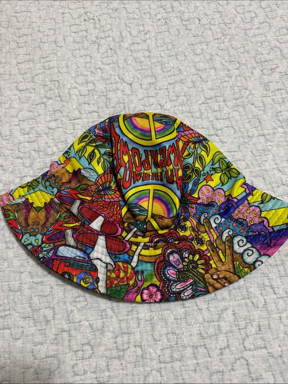 Colorful Psychedelic Rave Bucket Hat - Multicolor